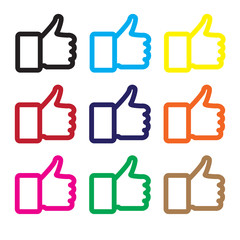 Poster - thumb up icon isolated on white background. thumb up sign.