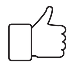 Poster - thumb up icon isolated on white background. thumb up sign.