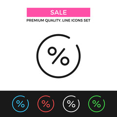 Poster - vector sale icon. discount, clearance concepts. thin line icon