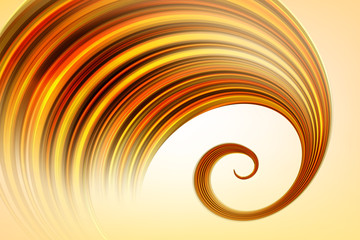 Wall Mural - Vector background. Abstract orange swirl on white.