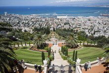 View Over The Bahai Gardens, Haifa, Israel 