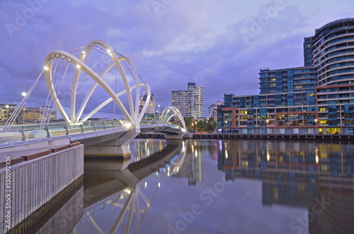 Fotografía Melbourne Docklands and Yarra River, Melbourne, Victoria