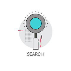 Poster - Magnifying Glass Search Digital Content Information Icon