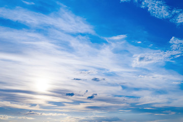 Wall Mural - cloudscape with a sun