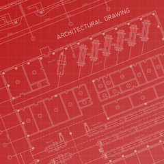 Wall Mural - Architectural drawing. Architectural plan in vector.