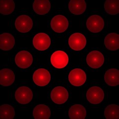 Aufkleber - red circles on a black background, abstract dark fractal computer generated image, background for text labels