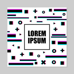 Wall Mural - dynamic design with effect glitch. covers, placards, posters, flyers. vector illustration. modern de