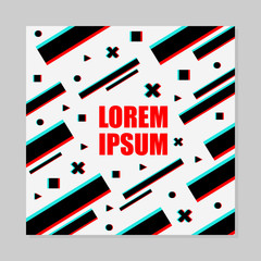 Wall Mural - dynamic design with effect glitch. covers, placards, posters, flyers. vector illustration.