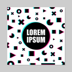 Wall Mural - dynamic design with effect glitch. good for covers, placards, posters, flyers. vector illustration