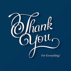 Wall Mural - Thank You Hand lettering handmade vector calligraphy