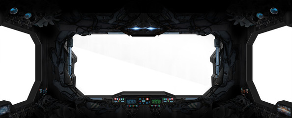 Fototapete - Space station interior