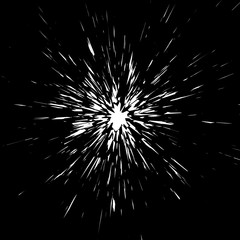 Poster - Radial grungy spattered, splattered liquid paint effect. Splashe
