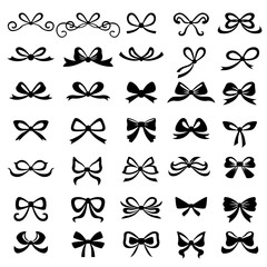 Sticker - Decorative bows ribbon set