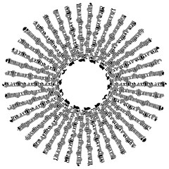 Poster - Geometric circle element. Artistic circle. Monochrome abstract i