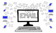© thodonal - Email concept on white background