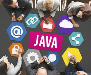 Sticker - Java HTML Website Information Data Concept