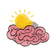 © djvstock - Human brain mind icon vector illustration graphic design