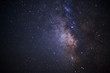 Close-up of Milky way galaxy with stars and space dust in the un