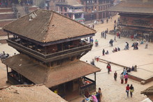View Of Taumadhi Tole, Bhaktapur, Kathmandu Valley, Nepal