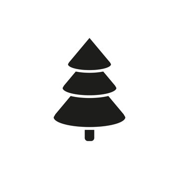 Christmas tree icon. New year and xmas, christmas, winter symbol. Flat design. Stock - Vector illustration
