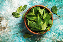 Bunch Of Fresh Spinach Leaves