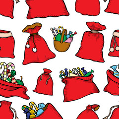 Canvas Print - Seamless vector Christmas pattern.