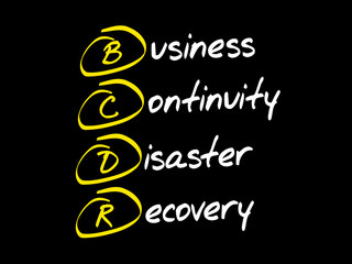 Poster - bcdr - business continuity disaster recovery, acronym business concept