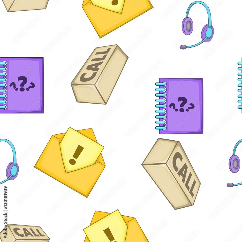 Call Center Pattern Call center pattern. Cartoon illustration of call center vector pattern ...