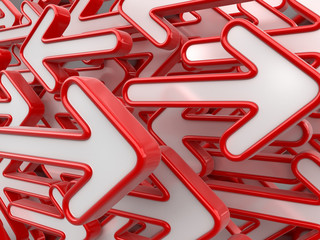 Poster - 3d image of arrows in different directions