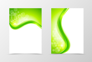Aufkleber - Front and back natural flyer template design