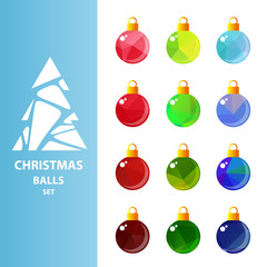 Wall Mural - christmas balls set-7