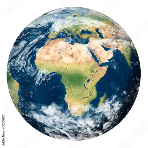 Fotografie, Obraz Planet Earth with clouds, Africa - Pianeta Terra con nuvole, Africa