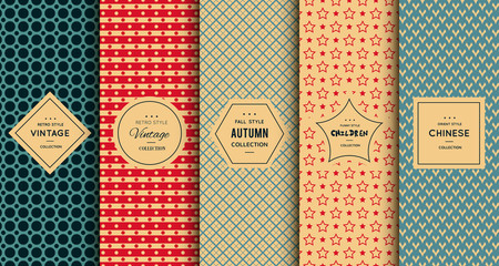 Wall Mural - retro vintage seamless pattern