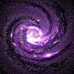 Image of galaxies, nebulae, cosmos, and effect tunnel spiral galaxy