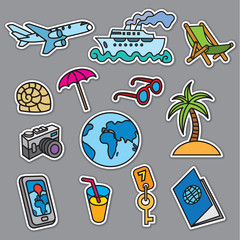 travel concept stickers