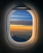 Window Seat in an airplay during a sunrise 