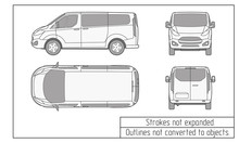 Car Van Drawing Outlines Not Converted To Objects