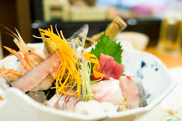 Japanese seafood sashimi