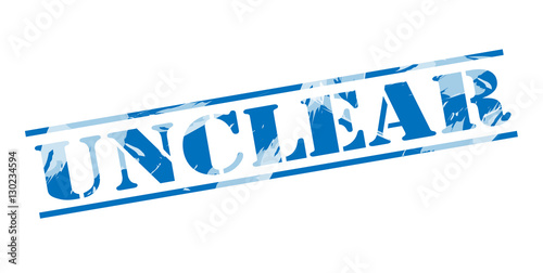 Fotografia, Obraz unclear blue stamp on white background