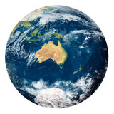 Fototapeta Mapy - Planet Earth with clouds, Australia - Pianeta Terra con nuvole, Australia