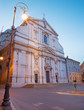 Rome - The portal of church Chiesa del Jeus at dusk.