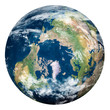 Planet Earth with clouds, North Pole - Pianeta Terra con nuvole, Polo Nord