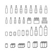 Beer package icon set
