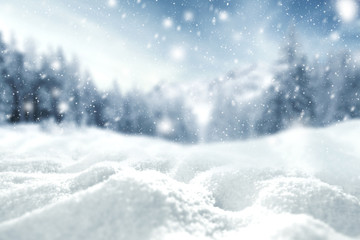 Wall Mural - winter space of snow