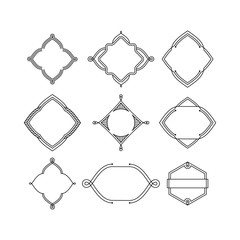 Leinwandbilder - Set of 9 Stylish Line Iinsignias