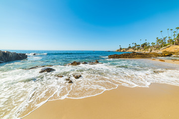 Wall Mural - rocks and sand in Laguna Beach