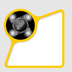 Poster - Abstract frame for your text with flash and bulbs