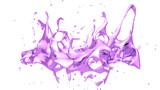 Fototapeta Motyle - Isolated splash of purple paint on a white background. 3d illust