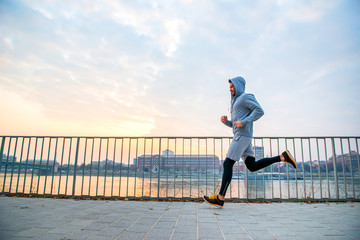 young man running