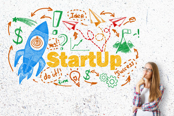 Aufkleber - Startup concept